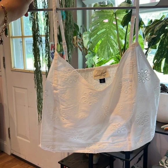 NWT Universal Thread White Eyelet Crop Top & Midi Skirt Set XXL - Picture 7 of 7